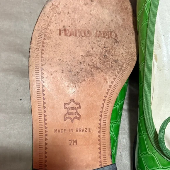 Franco Sarto Vibrant Green Croc-Embossed Flats - Picture 4 of 4